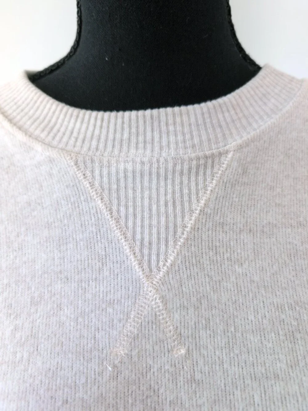 Zara Super Soft Cropped Lightweight Long Sleeve Oatmeal Shirt Casual Sophisticat - Picture 6 of 11